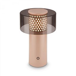 Obrázek pro produkt BRILONER Gila stolní lampa - 2,6W, 200lm, bezdrátová, LED, IP44, dotykový vypínač, stmívatelná, antracit/béžová 7669011