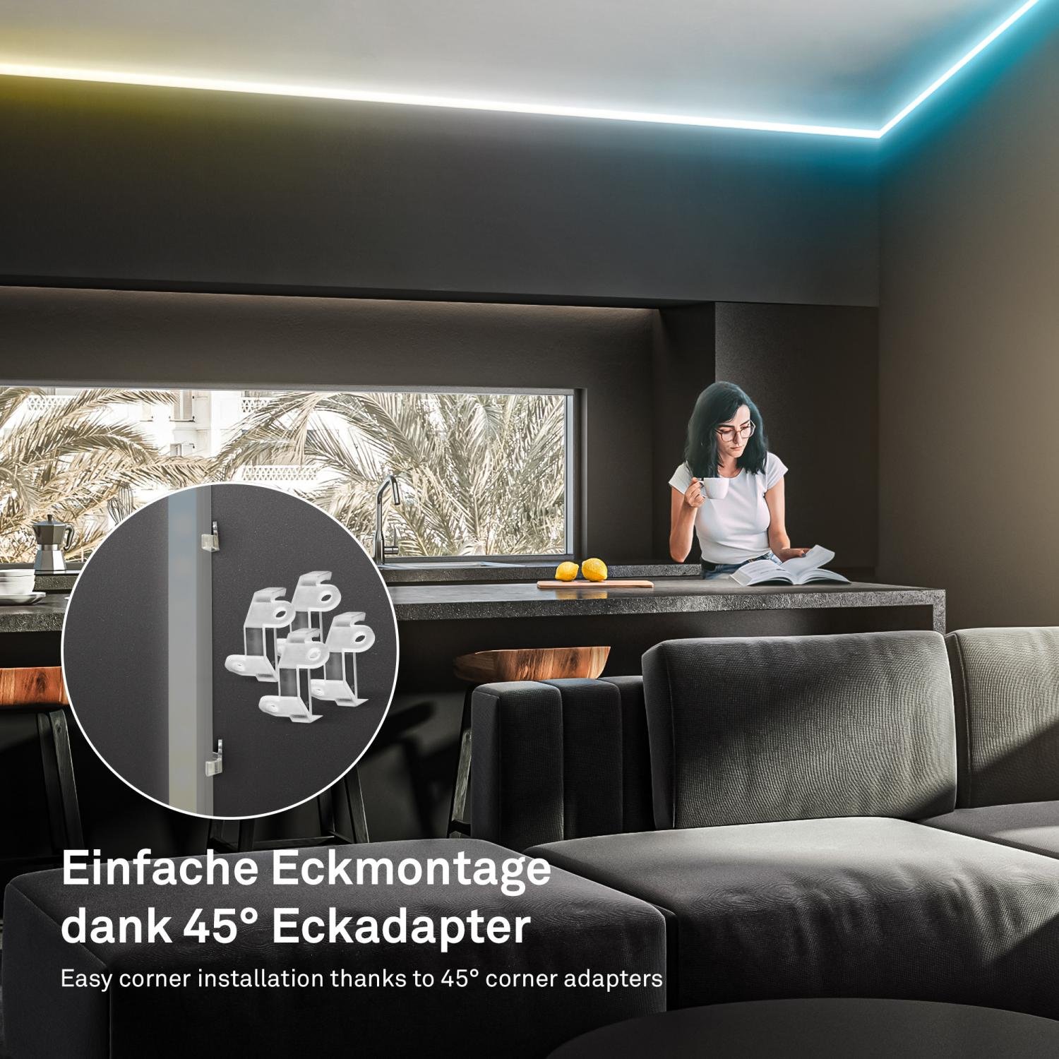 BRI 2152224 Pimp Your Stripe startovací sada LED pásek 2m, WiFi, CCT, hlasové ovládání - BRILONER (obrázek 7)