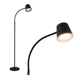 Obrázek pro produkt Cielo LED stojanová bezdrátová lampa, stmívatelná, dotykový vypínač, černá - BRILO