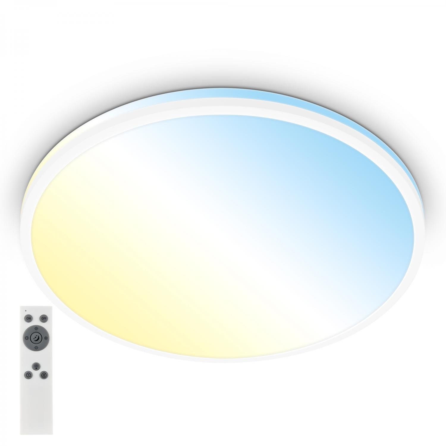 BRILO 3831016 Pulup LED stropní svítidlo, plynule stmívatelné, dálkový ovladač, bílé - BRILO (obrázek 3)
