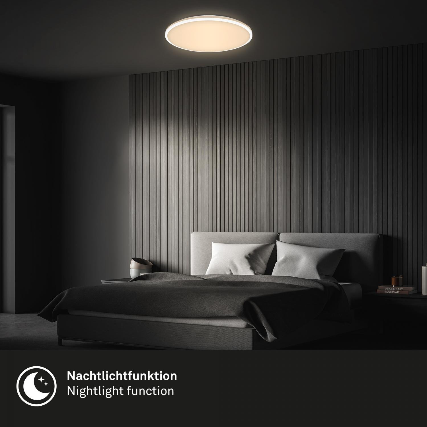 BRILO 3831016 Pulup LED stropní svítidlo, plynule stmívatelné, dálkový ovladač, bílé - BRILO (obrázek 5)