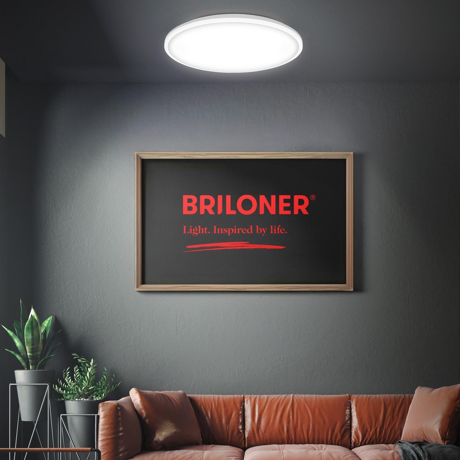 BRILO 3831016 Pulup LED stropní svítidlo, plynule stmívatelné, dálkový ovladač, bílé - BRILO (obrázek 8)
