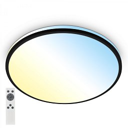 Obrázek pro produkt Pulup LED stropní svítidlo, plynule stmívatelné, dálkový ovladač, černá - BRILO