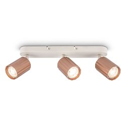 Obrázek pro produkt Skaft stropní bodové svítidlo - GU10 patice, max. 9W, nastavitelné, kávová, 3-ramenné - BRILONER