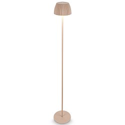 Obrázek pro produkt nabíjecí stojanová lampa Riffle - 124 cm, 4,2W, 400lm, bezdrátová, LED, stmívatelná, dotykový vypínač, béžová - BRILO