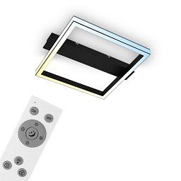 Obrázek pro produkt CCT stropní svítidlo, 42 cm, 26W, 2500lm, černá - BRILO