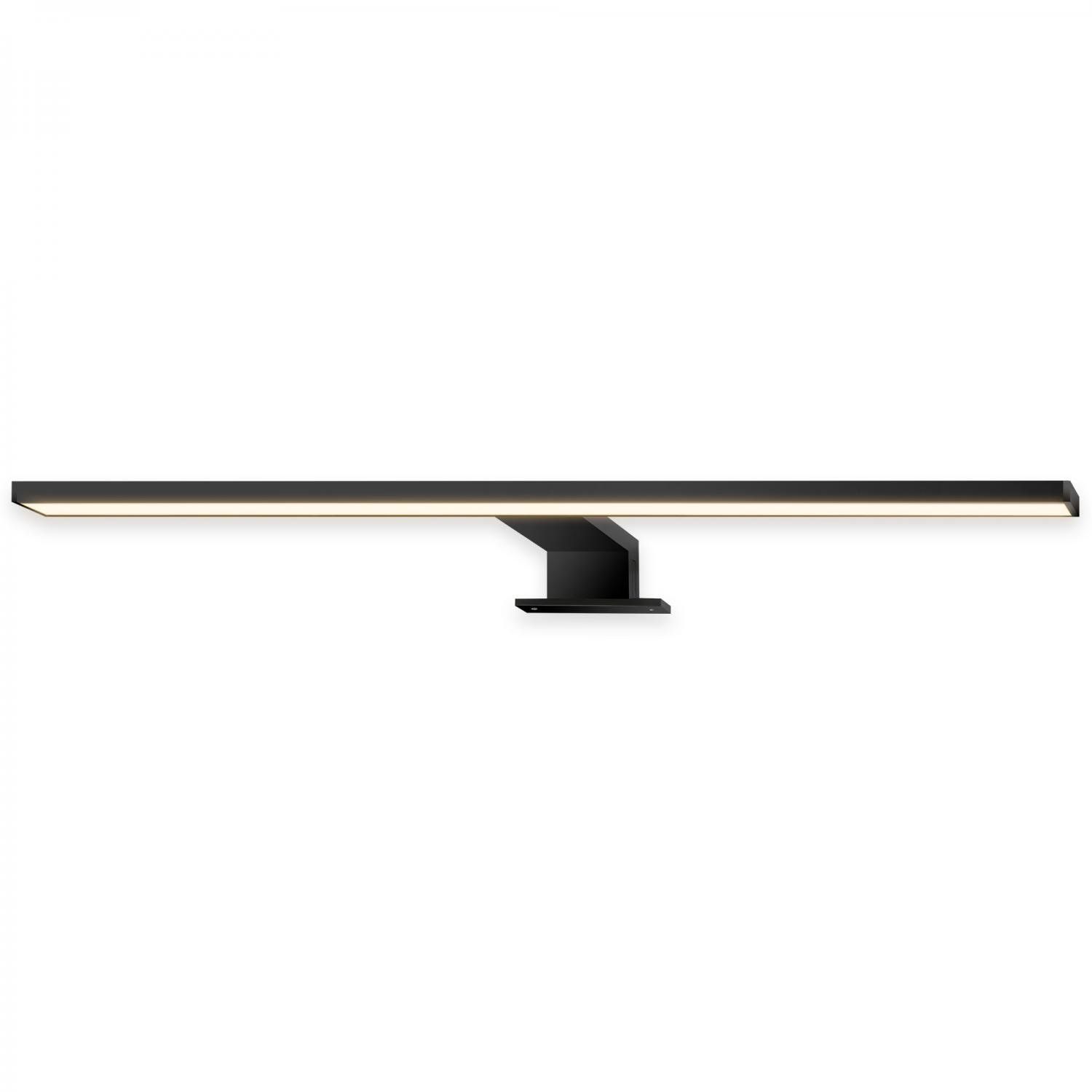 BRI 2194015 Dun svítidlo k zrcadlu - 10W, 1000lm, LED, 2 způsoby montáže, 50 cm, teplá bílá, černá - BRILONER