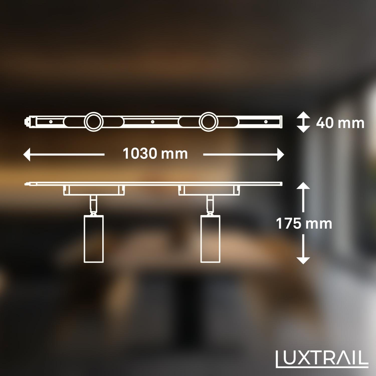 BRILO 8026026 Luxtrail lištový systém, prodlužovací sada, 2x LED spoty, bílá - BRILO (obrázek 5)