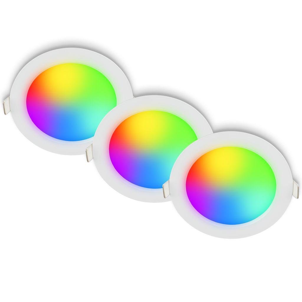BRI 3945036 Fungo vestavné bodové svítidlo 100mm 3ks sada - 7W, 700lm, LED, stmívatelné, IP65, bílé - BRILONER