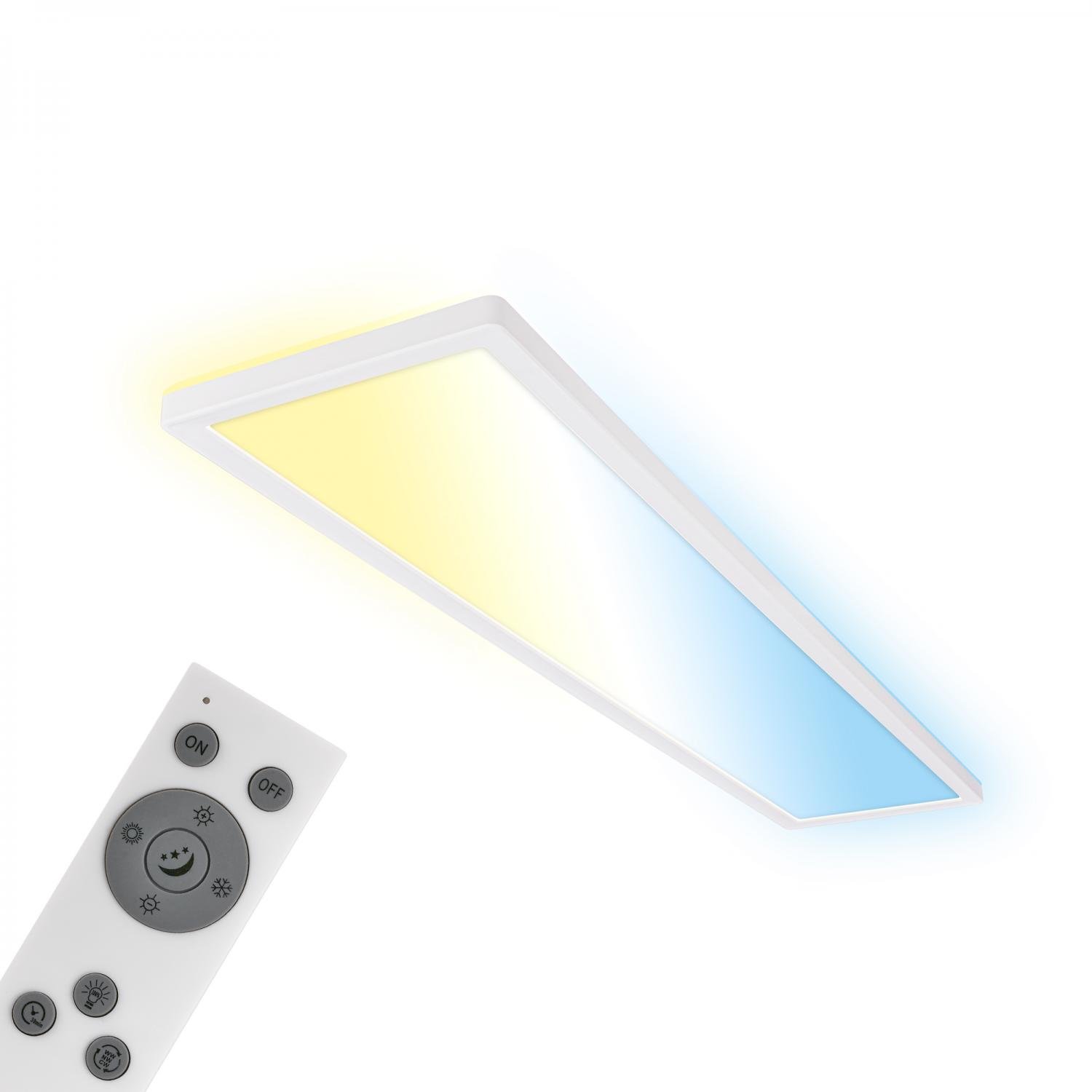 BRILO 7533016 Tava LED stropní svítidlo 98cm, stmívatelné, dálkový ovladač, bílé - BRILO