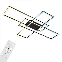 Obrázek pro produkt Roami LED stropní svítidlo, stmívatelné, dálkový ovladač, CCT ovladač, černá - BRILO