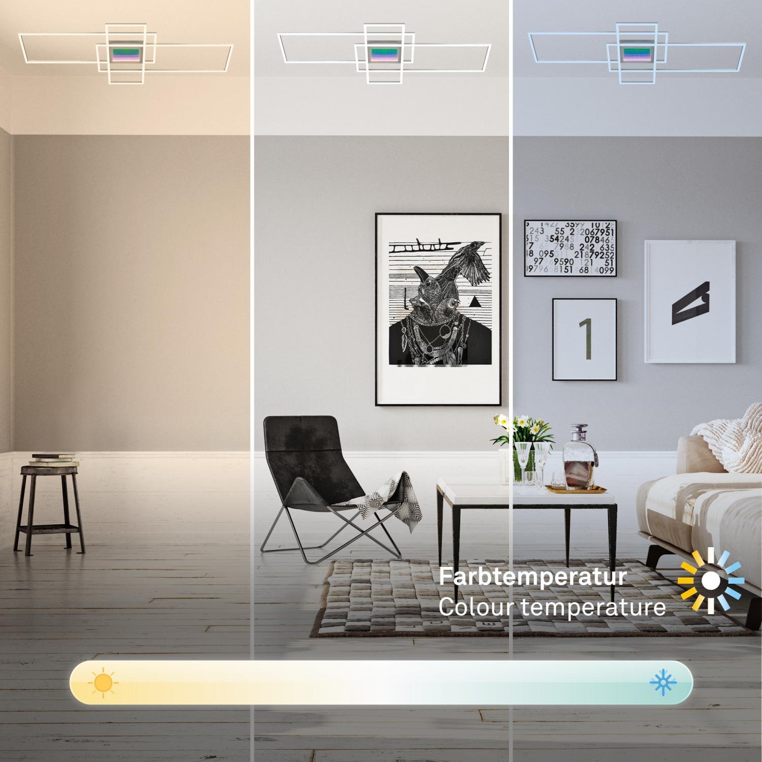 BRILO 3804019 Misy LED stropní svítidlo, stmívatelné, tunelový efekt, hliník - BRILO (obrázek 6)