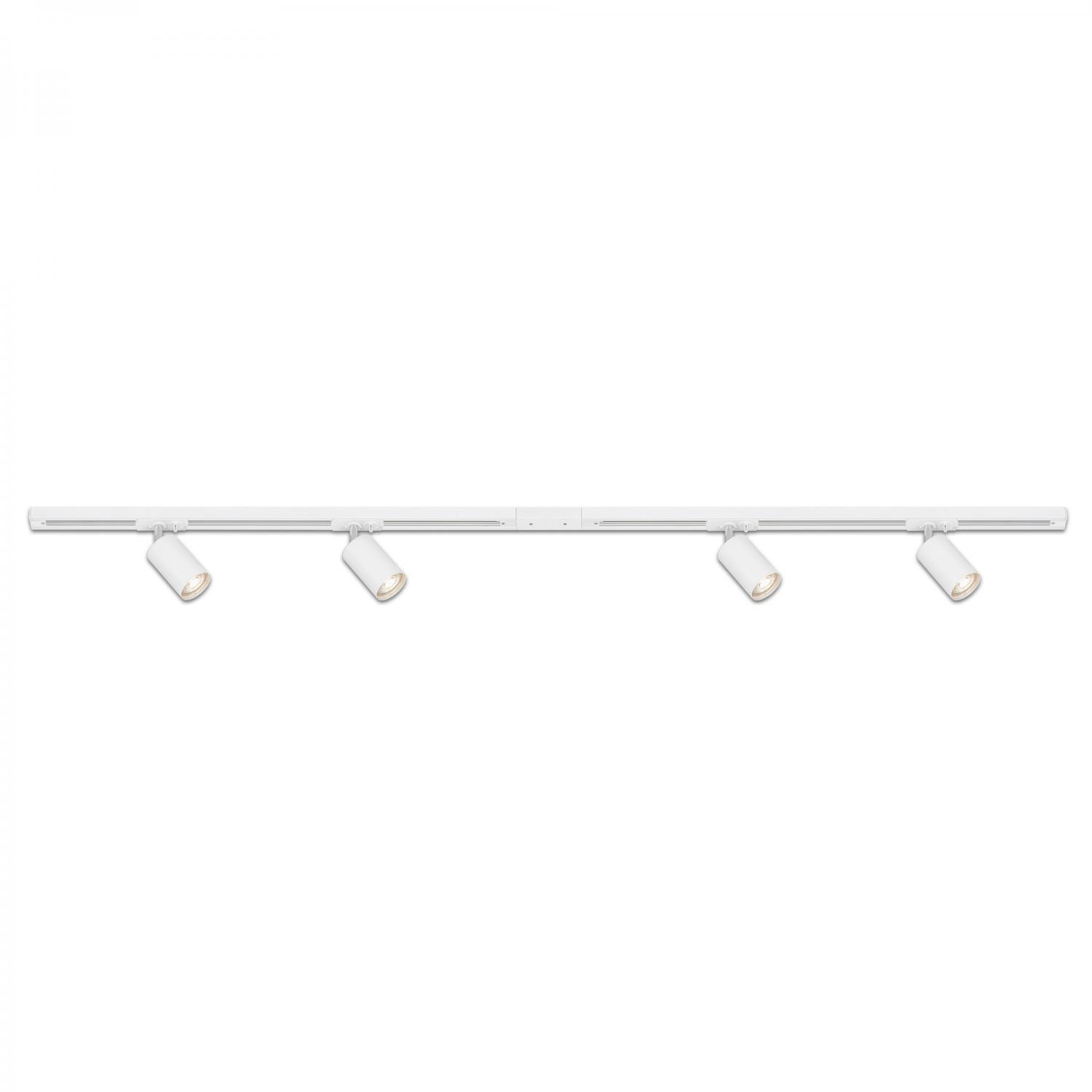 BRILO 8000046 Startovací sada lištový systém 150cm - 2x 230V lišta 1-fázová, 4 spoty GU10, bílé - BRILO