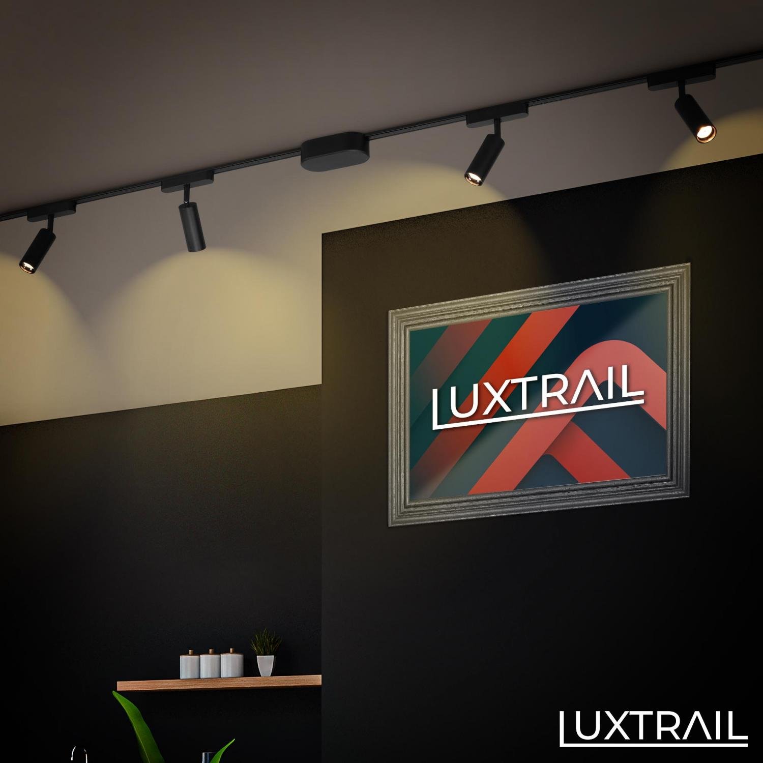BRILO 8025045 Startovací sada lištový systém nízké napětí 200 cm, 2x 48V lišta, 4 LED spoty, s trafem, černá - BRILO (obrázek 6)