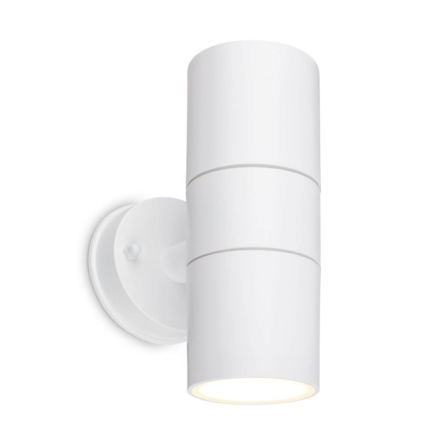 BRILO 3792026 Venkovní nástěnné svítidlo, IP54 voděodolné a prachotěsné, Up/Down, 16cm výška, bílé - BRILO
