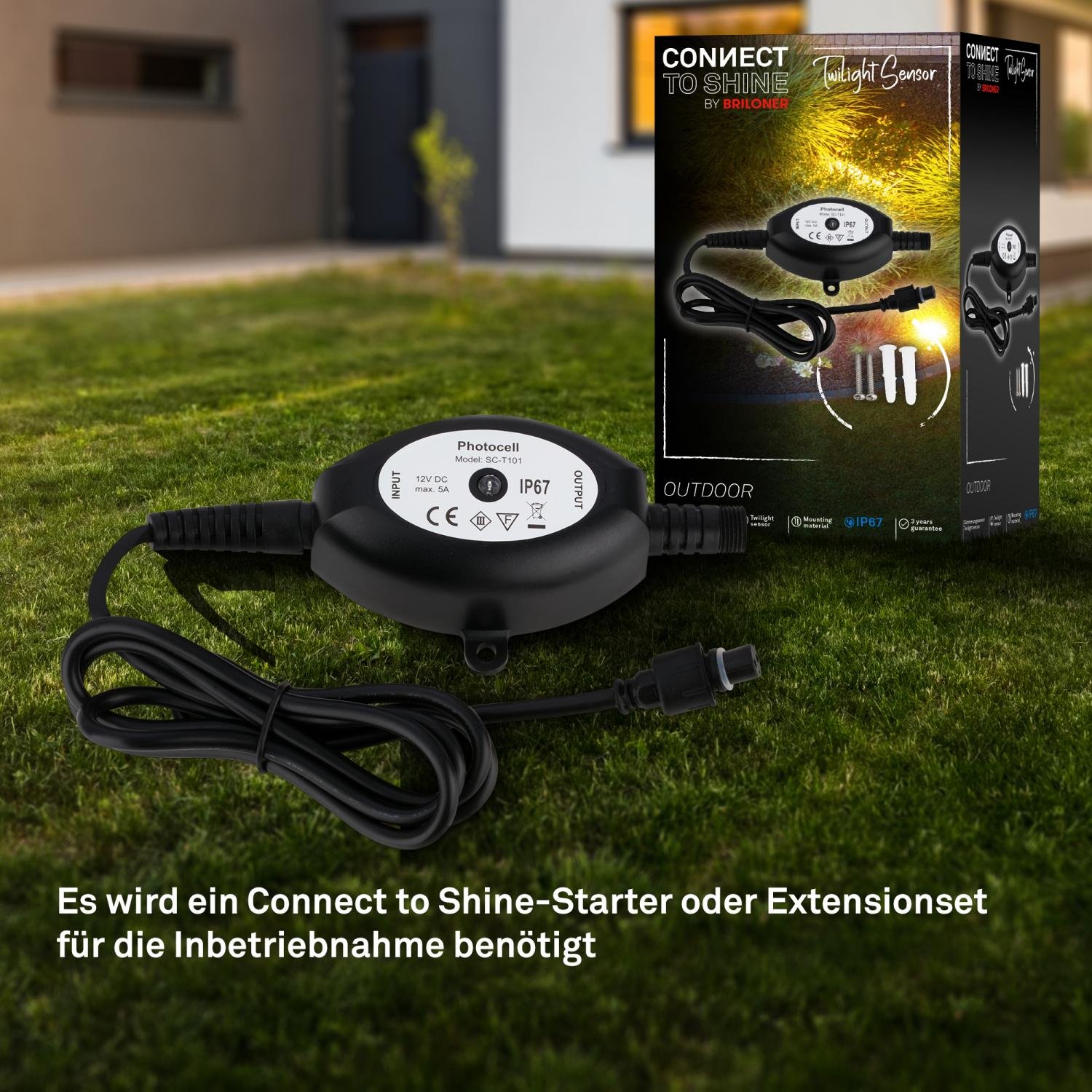 BRI 3921015 CONNECT TO SHINE soumrakový senzor se spojkou, IP67 - BRILONER (obrázek 4)