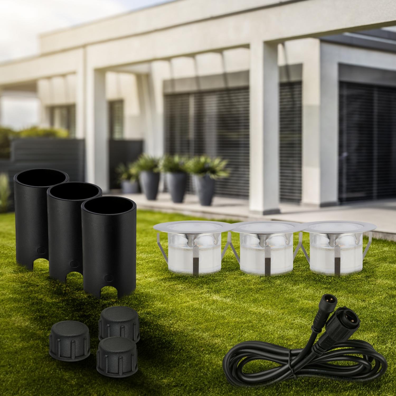 BRI 3917032 CONNECT TO SHINE prodlužovací sada Tilia 3ks LED zapuštěných svítidel do země, IP67 - BRILONER (obrázek 7)