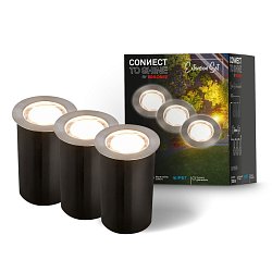 Obrázek pro produkt CONNECT TO SHINE prodlužovací sada Tilia 3ks LED zapuštěných svítidel do země, IP67 - BRILONER