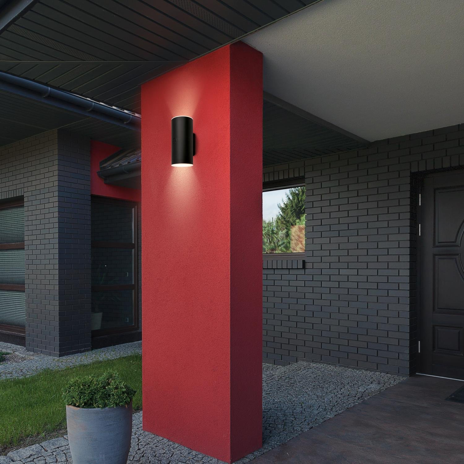 BRI 3786015 Lima LED venkovní nástěnné svítidlo, nabíjecí, 3 krokový dotykový stmívač, časovač, černé - BRILONER (obrázek 6)