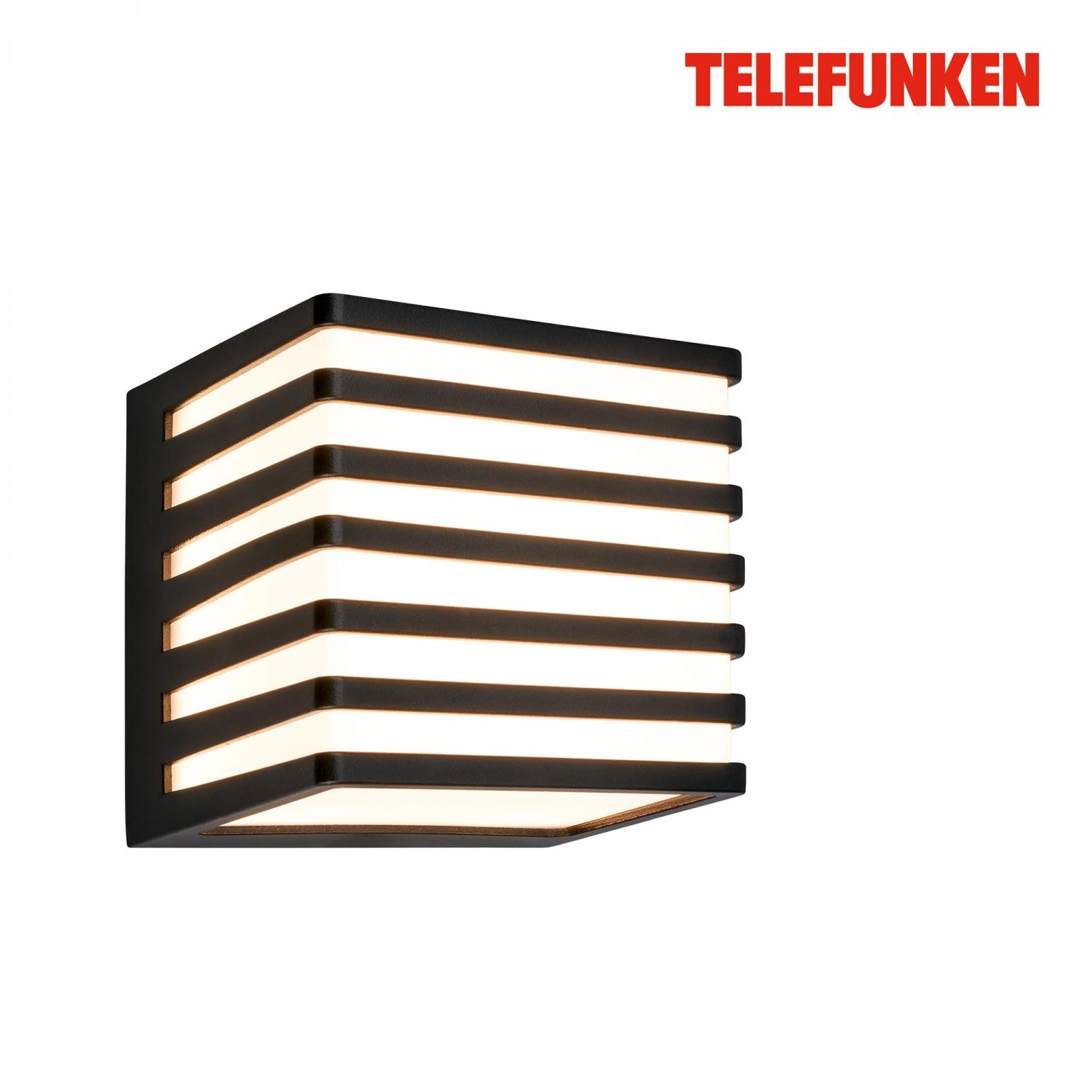 TF 321905TF TELEFUNKEN LED venkovní nástěnné svítidlo, voděodolné a prachotěsné, kostka, černá/bílá - BRILONER