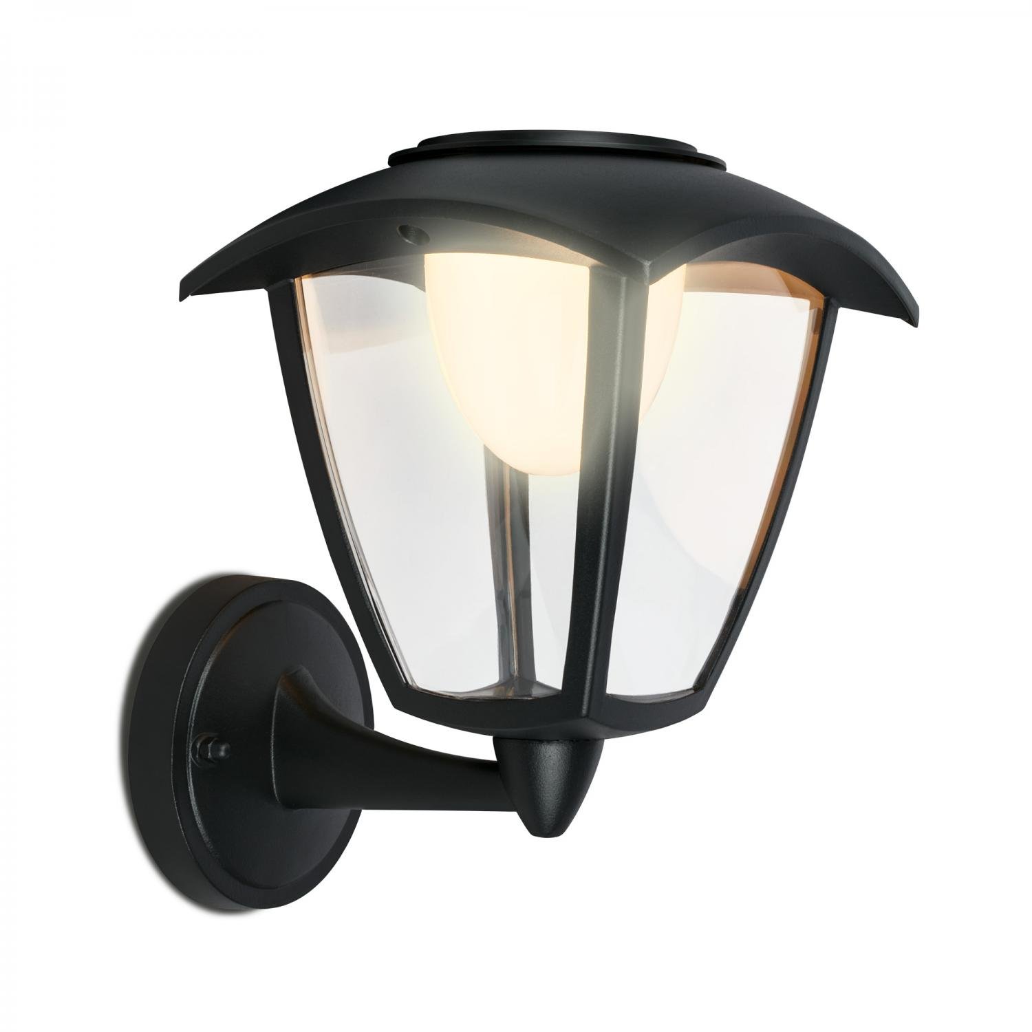 BRI 3929015 LED nabíjecí nástěnné svítidlo, venkovní, retro, dotykový vypínač, vyměnitelné baterie, vč. USB-C kabelu, stmívatelné, IP44, černá - BRILONER