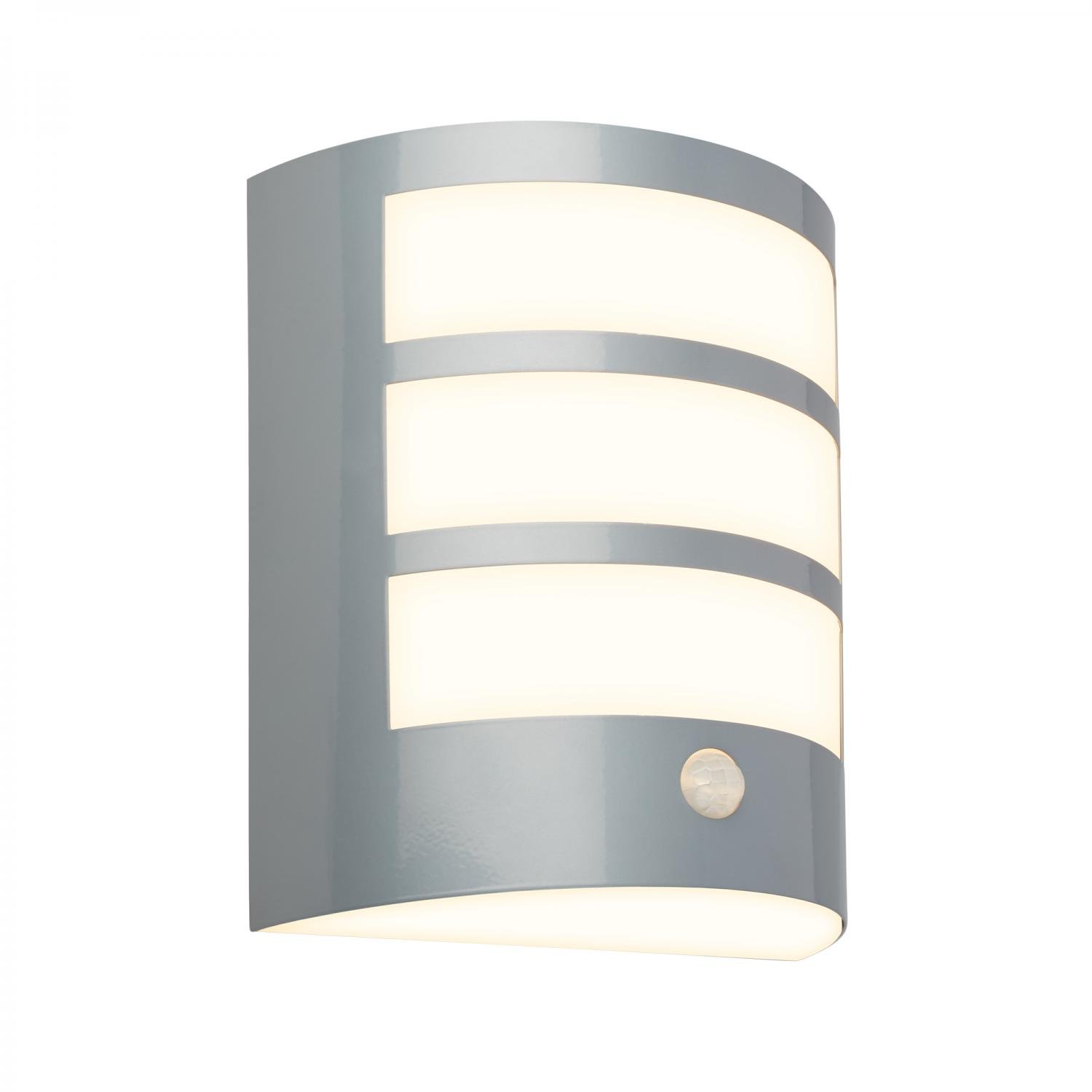 BRI 3795014 LED nabíjecí nástěnné svítidlo, venkovní, pohybové čidlo, soumrakový senzor, IP44, matný chrom - BRILONER