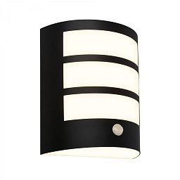 Obrázek pro produkt BRILONER LED nabíjecí nástěnné svítidlo, venkovní, pohybové čidlo, soumrakový senzor, IP44, černá 3795015