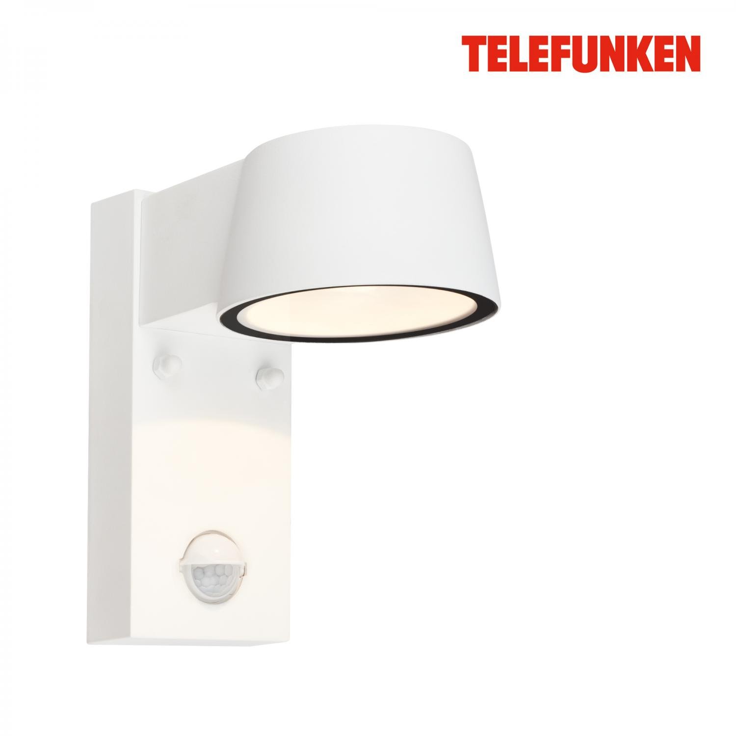 TF 323106TF TELEFUNKEN LED nástěnné svítidlo, pohybové čidlo, soumrakový senzor, bílé - BRILONER