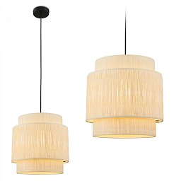 Obrázek pro produkt Papper závěsné svítidlo, stínidlo z přírodních vláken, E27 patice, přírodní - BRILONER