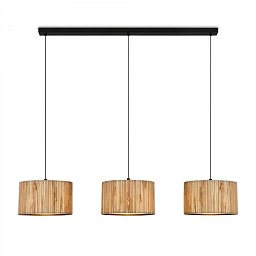 Obrázek pro produkt Slama závěsné svítidlo, stínidlo z mořské trávy, 3xE27 patice, přírodní - BRILONER