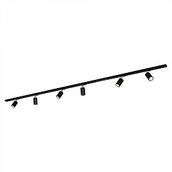 Obrázek pro produkt Lištový systém sada 225 cm - 3x 230V lišta 1-fázová, 6x spot GU10, černá - BRILO