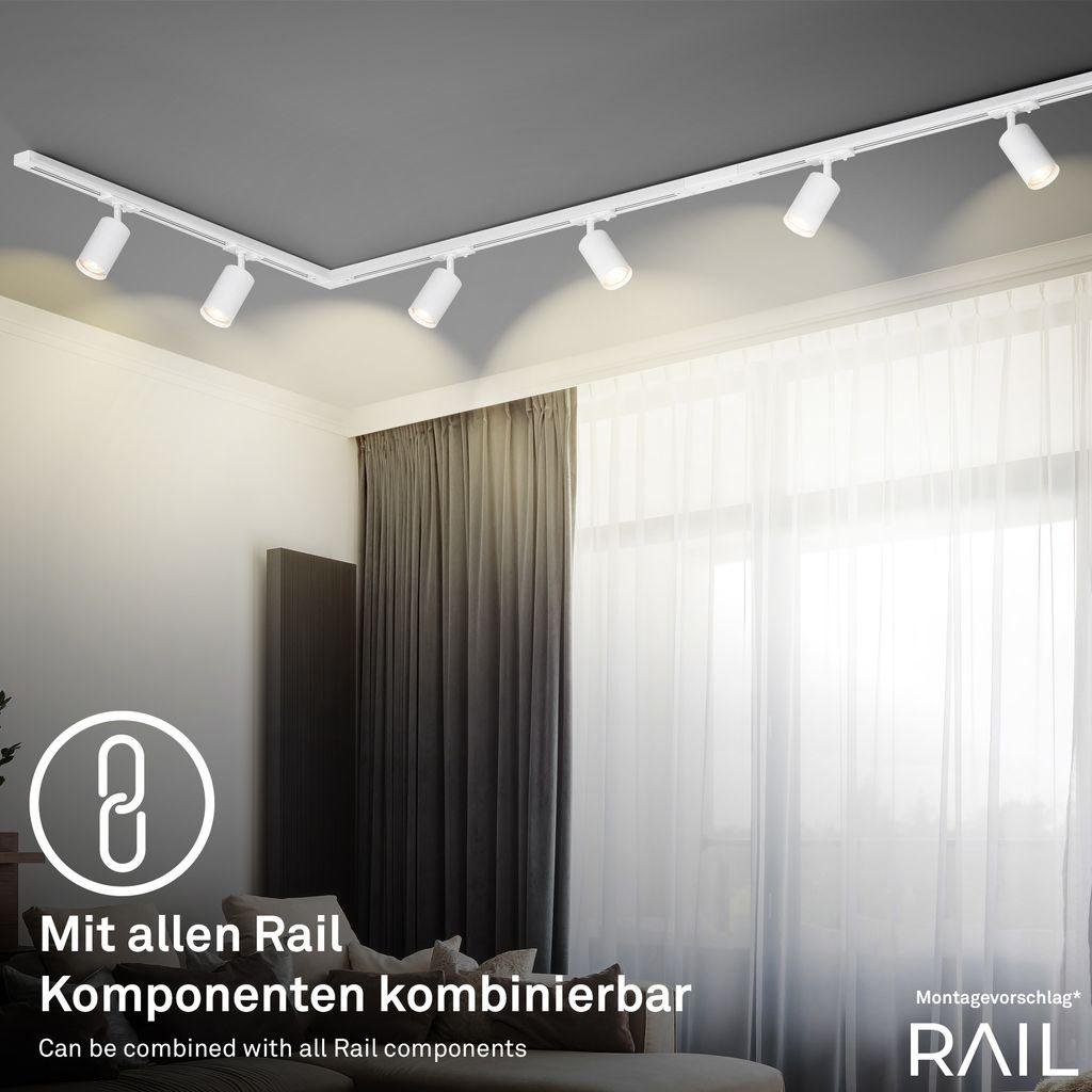 BRILO 8009066 Lištový systém sada 225 cm - 3x 230V lišta 1-fázová, 6x spot GU10, bílá - BRILO (obrázek 4)