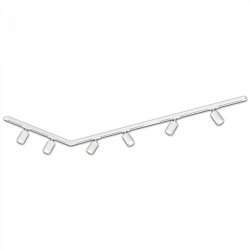 Obrázek pro produkt Lištový systém sada 225 cm do L - 3x 230V lišta 1-fázová, 6x spot GU10, bílá - BRILO