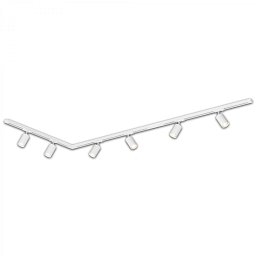 Obrázek pro produkt Lištový systém sada 225 cm do L - 3x 230V lišta 1-fázová, 6x spot GU10, bílá - BRILO