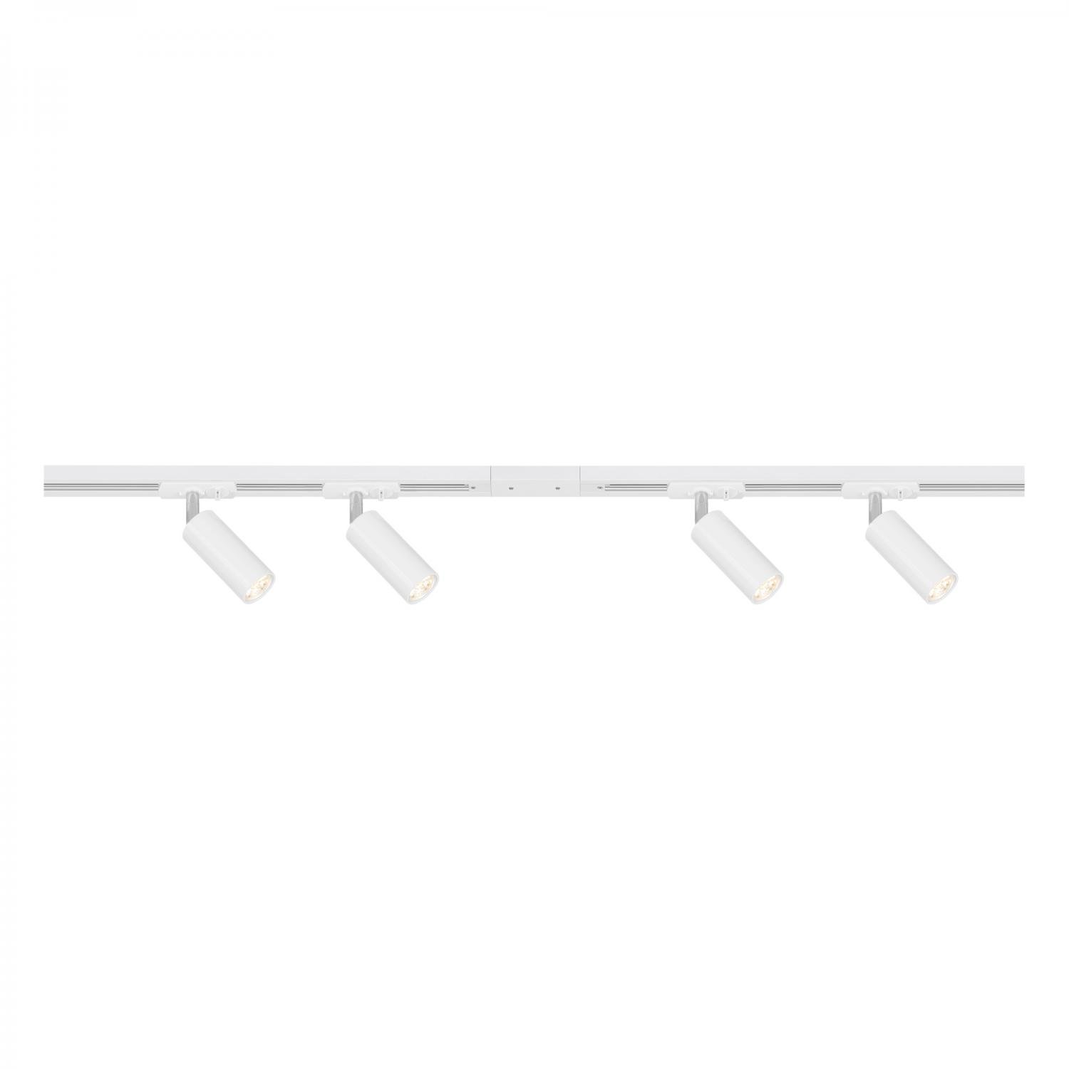 BRILO 8017046 1-fázový lištový systém, kompletní sada, 4x LED spoty, bílá - BRILO
