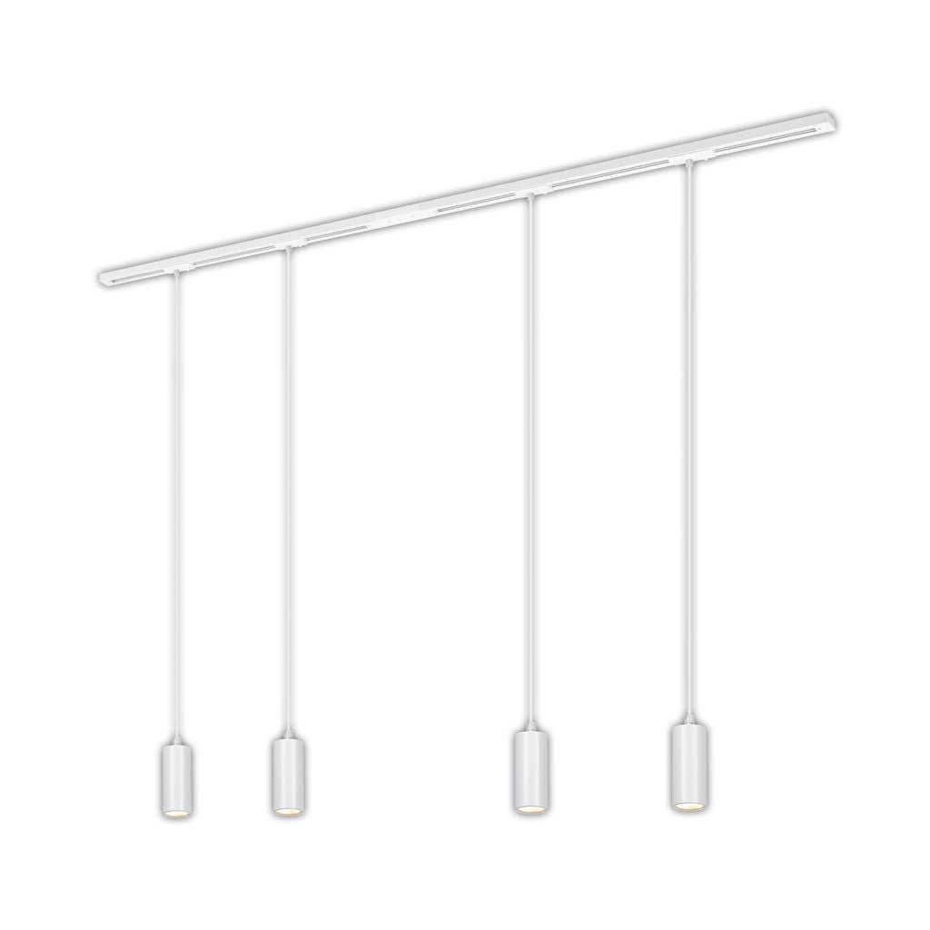 BRILO 8016046 1-fázový lištový systém, kompletní sada, 4x LED závěsná svítidla, bílá - BRILO
