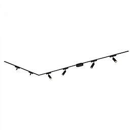 Obrázek pro produkt Luxtrail lištový systém, 4x LED spoty, 2x LED svítidlo, do L, černá - BRILO