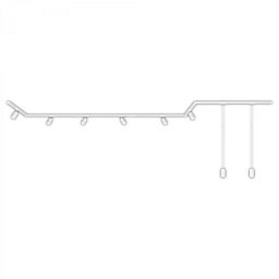 Obrázek pro produkt 1-fázový lištový systém, 6x spot, 2x závěsná svítidla, 3 rohová spojka, bílé - BRILO