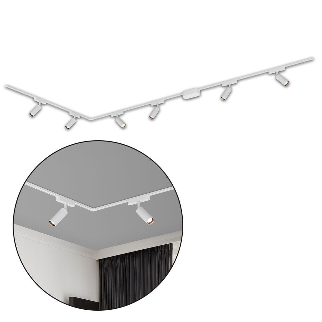 BRILO 8034066 Luxtrail lištový systém, kompletní sada, 6x LED spoty, do L, bílá - BRILO