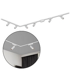 Obrázek pro produkt Luxtrail lištový systém, kompletní sada, 6x LED spoty, do L, bílá - BRILO