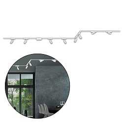 Obrázek pro produkt Luxtrail lištový systém, 6x spot, 2x track svítidlo, do U/Z, bílá - BRILO