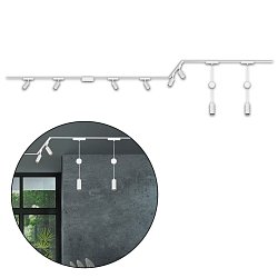 Obrázek pro produkt Luxtrail lištový systém, 6x spot, 2x závěsná svítidla, do U/Z, bílá - BRILO