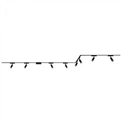 Obrázek pro produkt Luxtrail lištový systém, 8x LED spoty, do U/Z, černá - BRILO