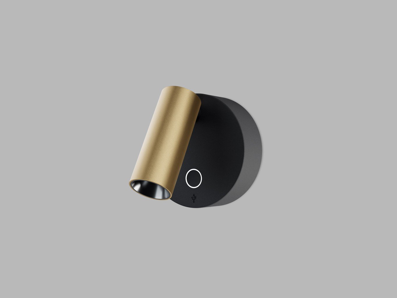 LED2 45804237 LED2 Nástěnné svítidlo ELFY USB, BG 3,5W 2700K černá/zlatá - LED2 Lighting