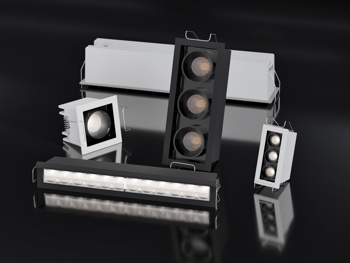 LED2 2560273D LED2 Zápustné svítidlo RIVA MINI 6, B DALI/PUSH 10W 2700K/3000K/4000K UGR černá - LED2 Lighting (obrázek 6)