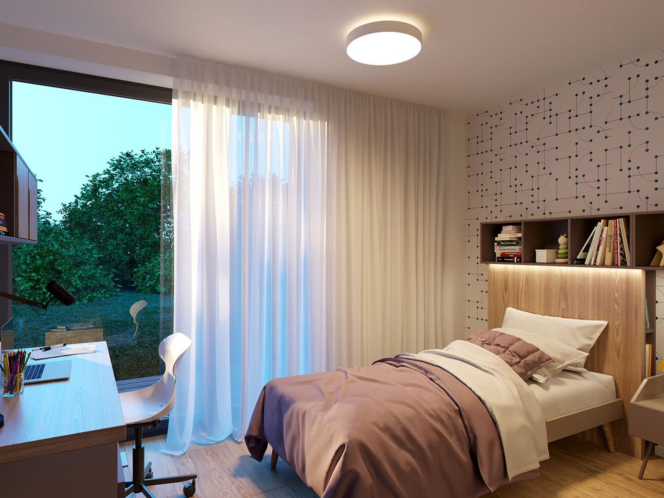 LED2 1275573DT LED2 Stropní svítidlo RINGO II 40 P/N, B TRIAC 32+8W 2700K/3000K/4000K černá - LED2 Lighting (obrázek 5)