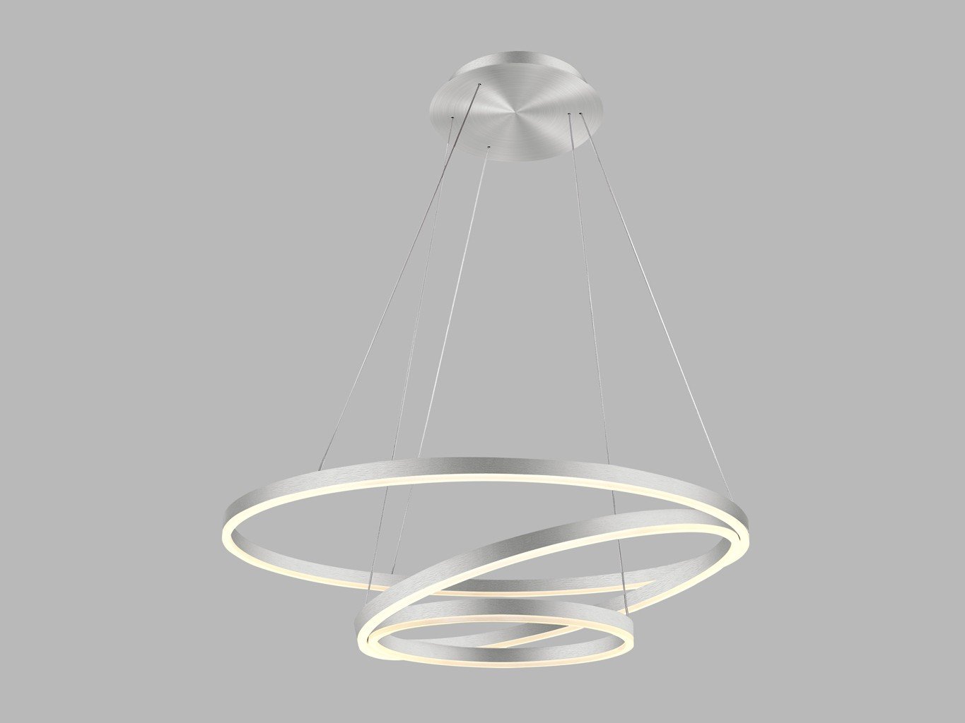 Levně LED2 3271176D LED2 Závěsné svítidlo CIRCLE 3 P-Z, N DALI/PUSH 136W 2700K/3000K/4000K matný nikl - LED2 Lighting