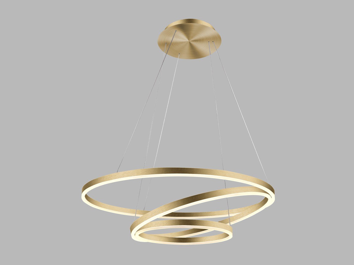 Levně LED2 3271177CSTW LED2 Závěsné svítidlo CIRCLE 3 P-Z, G CASAMBI TW 136W 2700K-4000K zlatá - LED2 Lighting