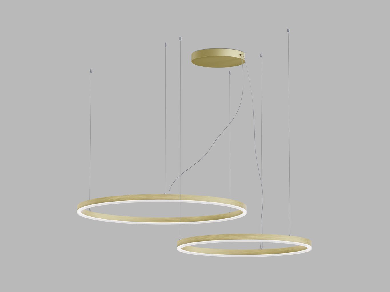 LED2 3274677DTW LED2 Závěsné svítidlo CIRCLE SET 2 P-Z, G DALI TW/PUSH TW 104W 2700K-4000K zlatá - LED2 Lighting