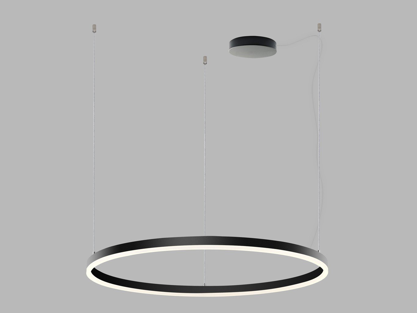 LED2 3276273DTW LED2 Závěsné svítidlo CIRCLE 80 P-Z/ST, B DALI TW/PUSH TW 62W 2700K-4000K černá - LED2 Lighting